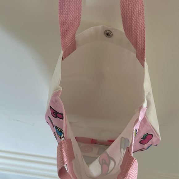 Hello Kitty Sanrio canvas tote 🩷 Pink Classic 🩷 Snack airplane milk New in bag - Picture 5 of 9